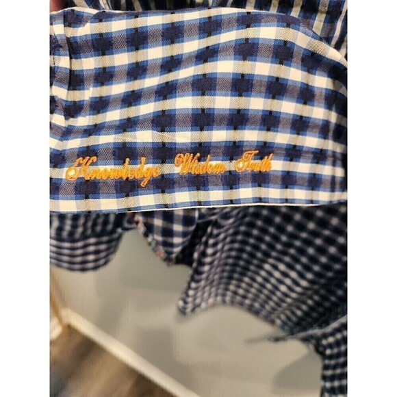 Robert Graham Mens Plaid Flip Cuff Detail Long Sleeve Button Up RG details - Picture 4 of 10